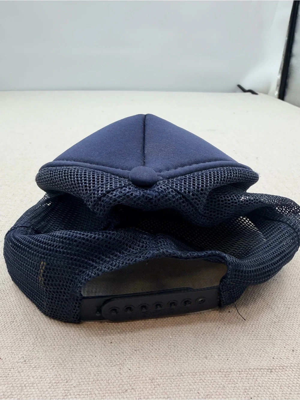 Vintage Navy and Tan Mesh Baseball Cap
